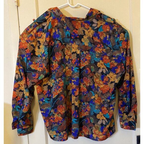 Vintage Top Jacket Blouse by Cali a Division of Carry Back Ltd Size 18W Floral - Picture 3 of 11